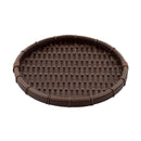 竹タイプ 丸型 浅ざる 濃茶