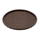 竹タイプ 丸型 浅ざる 濃茶