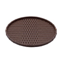 竹タイプ 丸型 浅ざる 濃茶