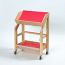 2段ｸﾛｽ什器（ナチュラル）02-121