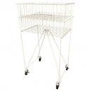 底上げ棚付きメッシュワゴン