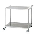 ステンレスワゴン　パンチング棚　2段　ガード無しタイプ