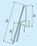 【法人様限定】POPレール WPタイプ WP90　中量棚・重量棚兼用　10本入