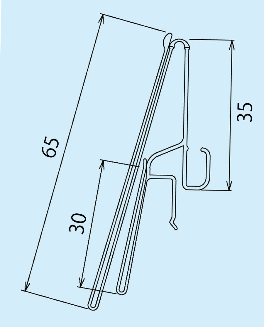 POPレール WPタイプ WP90 中量棚・重量棚兼用 10本入｜店舗備品・店舗
