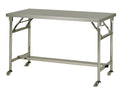 【法人様限定】脚折りたたみ式ステンレス作業台　キャスター付