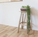 オーク材スクエアトップカフェスツール　MTK-530NA　2脚セット