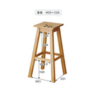 オーク材スクエアトップカフェスツール　MTK-530NA　2脚セット