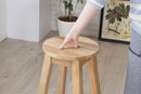 オーク材サークルトップカフェスツール　MTK-531NA　2脚セット