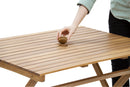 アカシア折りたたみカフェテーブル4人掛け用　パラソル対応　NX-802