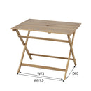 アカシア折りたたみカフェテーブル　パラソル対応　NX-903