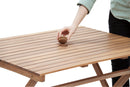 アカシア折りたたみカフェテーブル　パラソル対応　NX-903