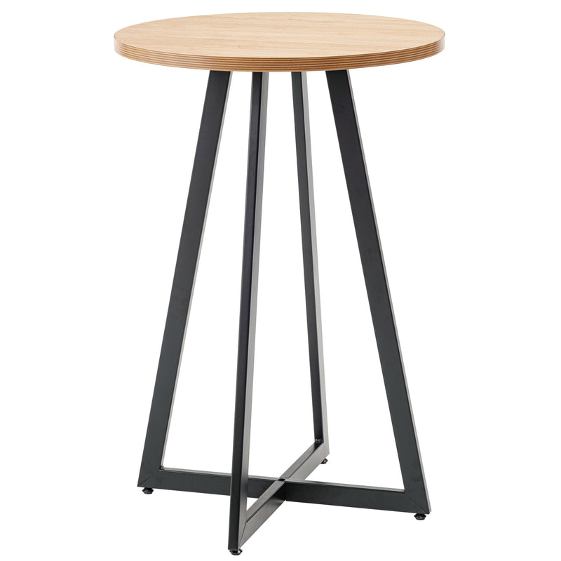 木目天板スチールフレーム脚カフェテーブル PT-342｜店舗備品・店舗