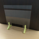 【飛沫防止パーテーション】カラースタンド　イエローグリーン（アクリル板セット）