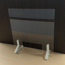 【飛沫防止パーテーション】カラースタンド　オフホワイト（アクリル板セット）