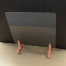 【おしゃれでかわいい飛沫防止パーテーション】カラースタンド　ピンク（アクリル板セット） アパレルショップ用