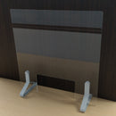 【飛沫防止パーテーション】カラースタンド　グレー（アクリル板セット）