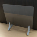 【飛沫防止パーテーション】カラースタンド　グレー（アクリル板セット）