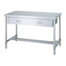 引出付ステンレス作業台　アジャスト付　H枠仕様