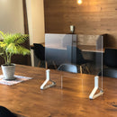 飛沫防止パーテーション用カラースタンド　ホワイト（アクリル板セット）